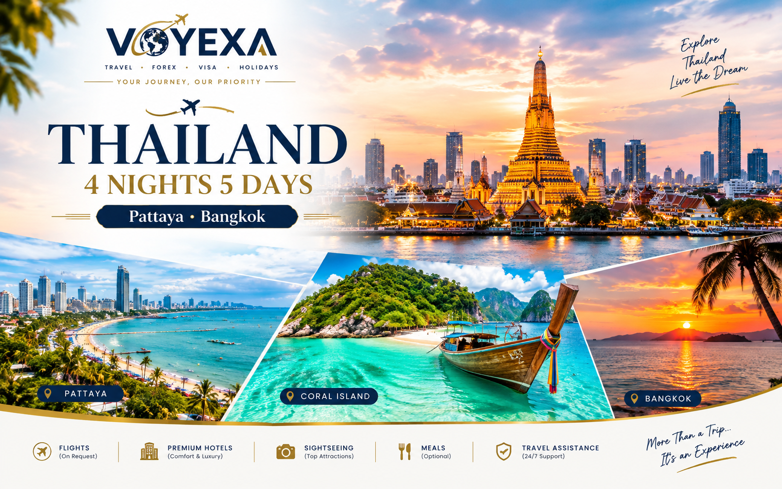 Thailand 4 Nights 5 Days Tour Package - Pattaya Bangkok